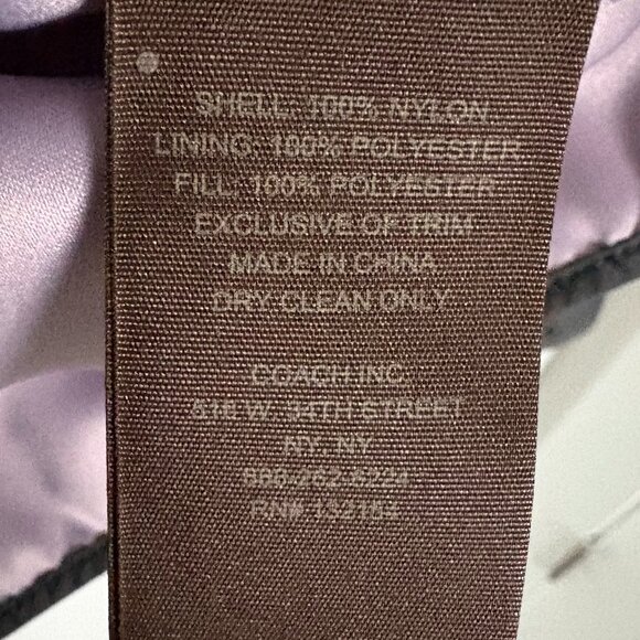 Coach Grey Insulated Jacket M - Picture 4 of 6